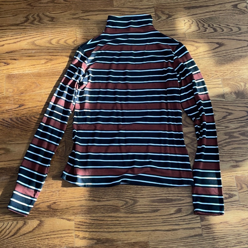 Dynamite Long Sleeve Stripped Turtleneck